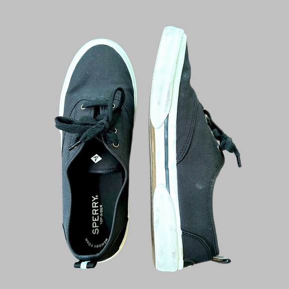 Women’s Sperry Pier Wave CVO Poplin Black Shoes STS85894 - Size 9 - EUC - Picture 3 of 6